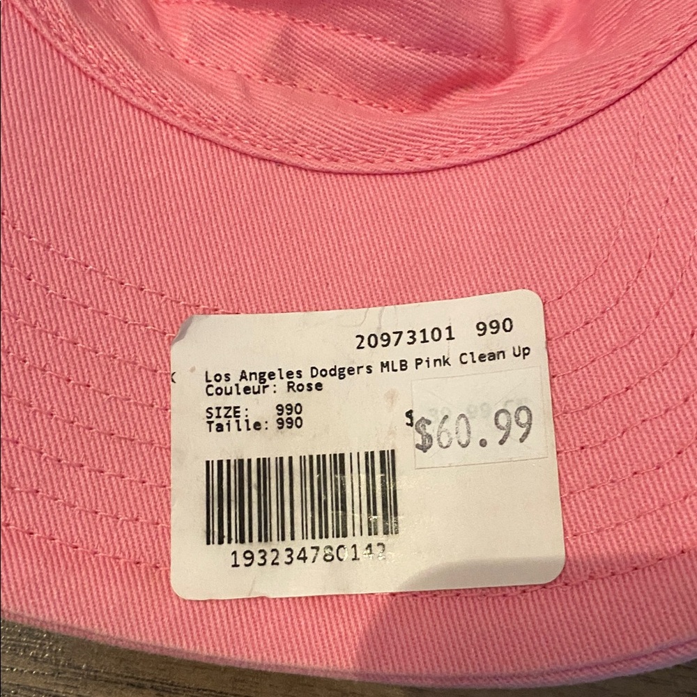 47 Pink LA Dodgers Clean Up Adjustable Cap - Picture 5 of 8